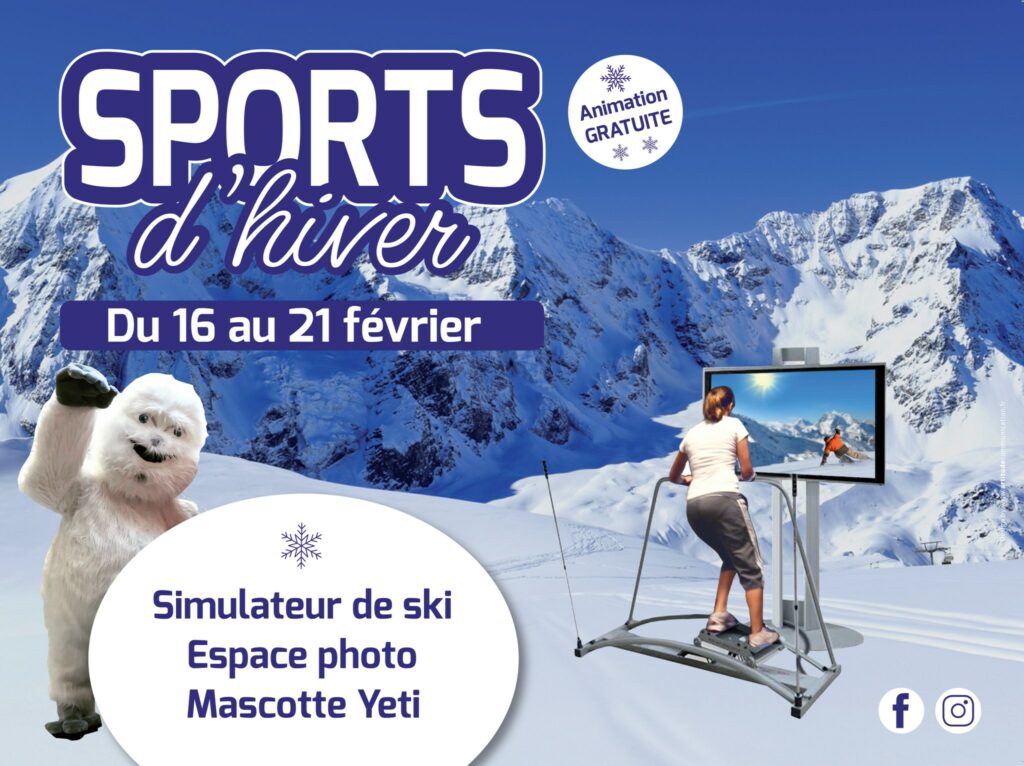 Animation Sports d'hiver au centre commercial Les Fontenelles (Le Mans 72)